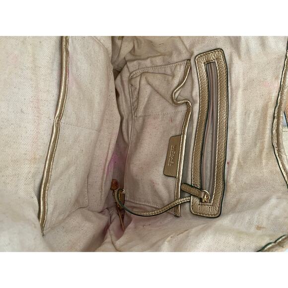 Michael Kors Tan and Gold Shoulder Bag - Picture 3 of 5